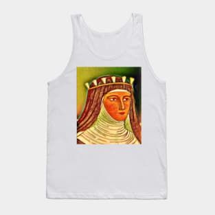 Hildegard of Bingen Snow Portrait | Hildegard of Bingen Artwork 15 Tank Top